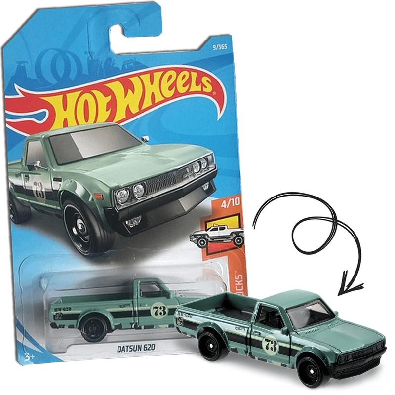 HOT WHEELS Hot Trucks Datsun 620 Verde Mattel FJW57 - Carrinho de